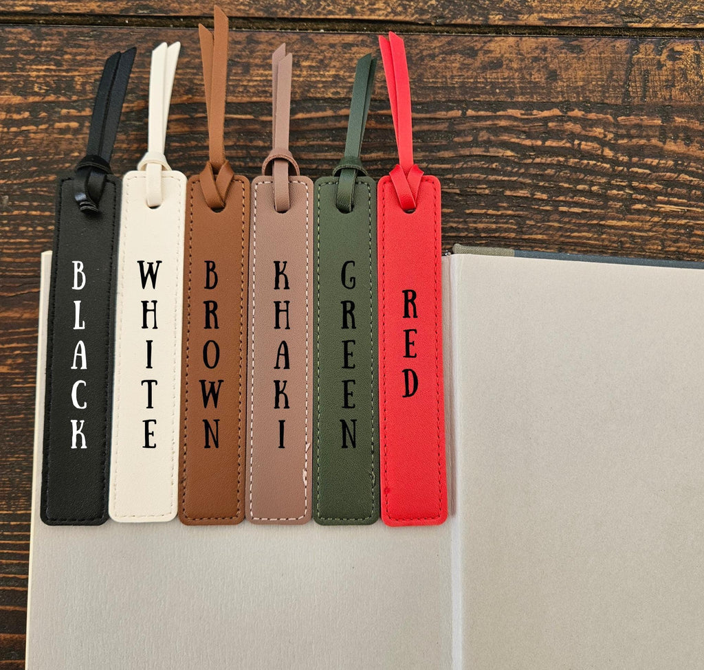 Personalized Leather Bookmark – Laser Engraved Birth Month Flower