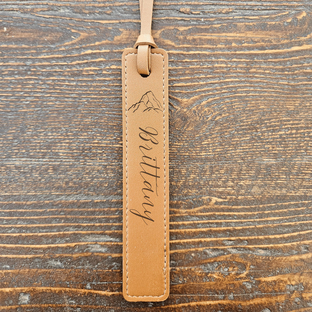 Custom Leather Bookmark with Custom design & Name