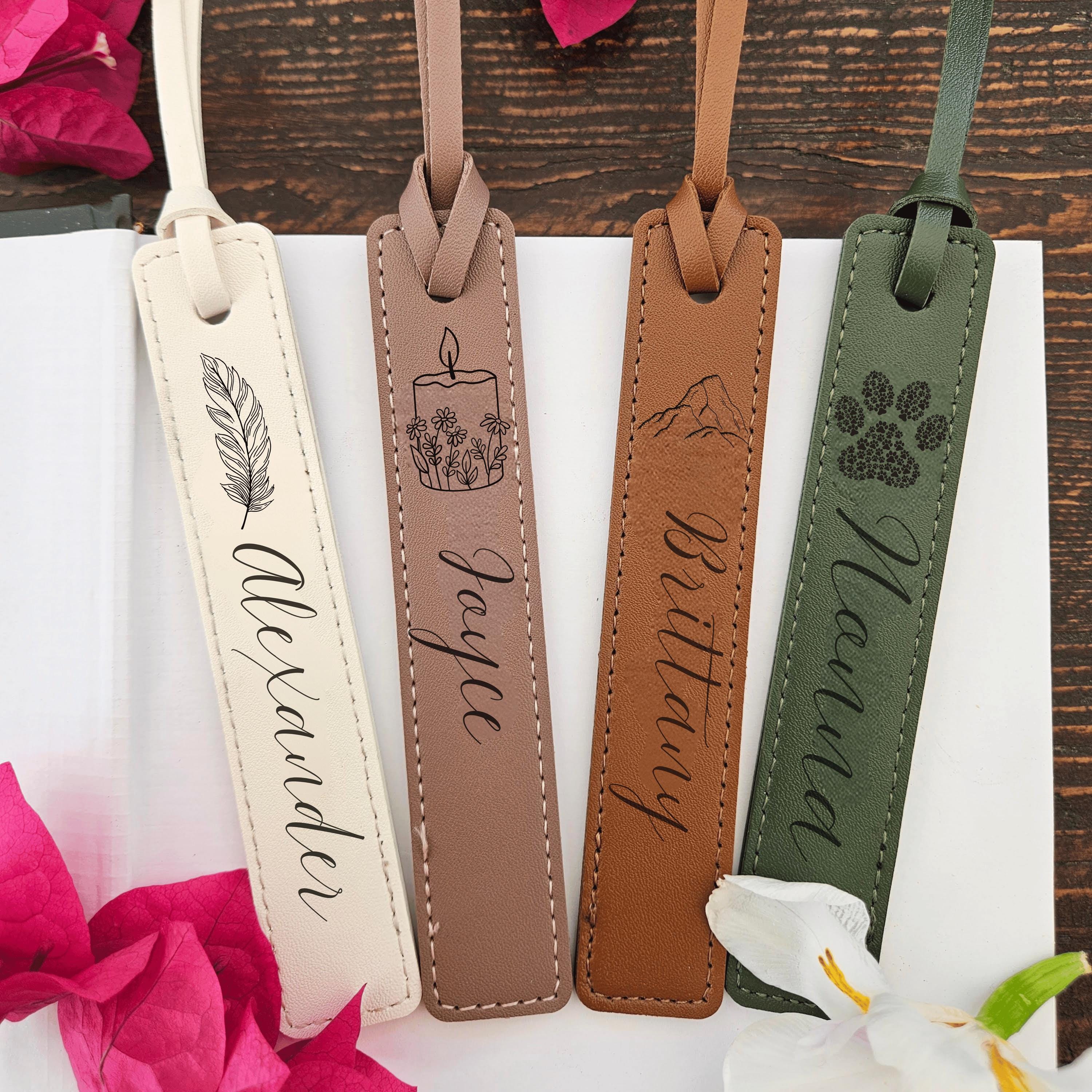 Personalized Leather Bookmark – Custom Laser Engraved Gift