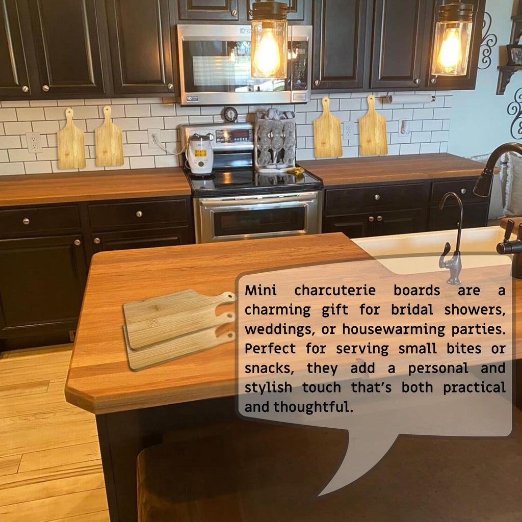 Custom Engraved Mini Bamboo Charcuterie Board - Wedding Gift