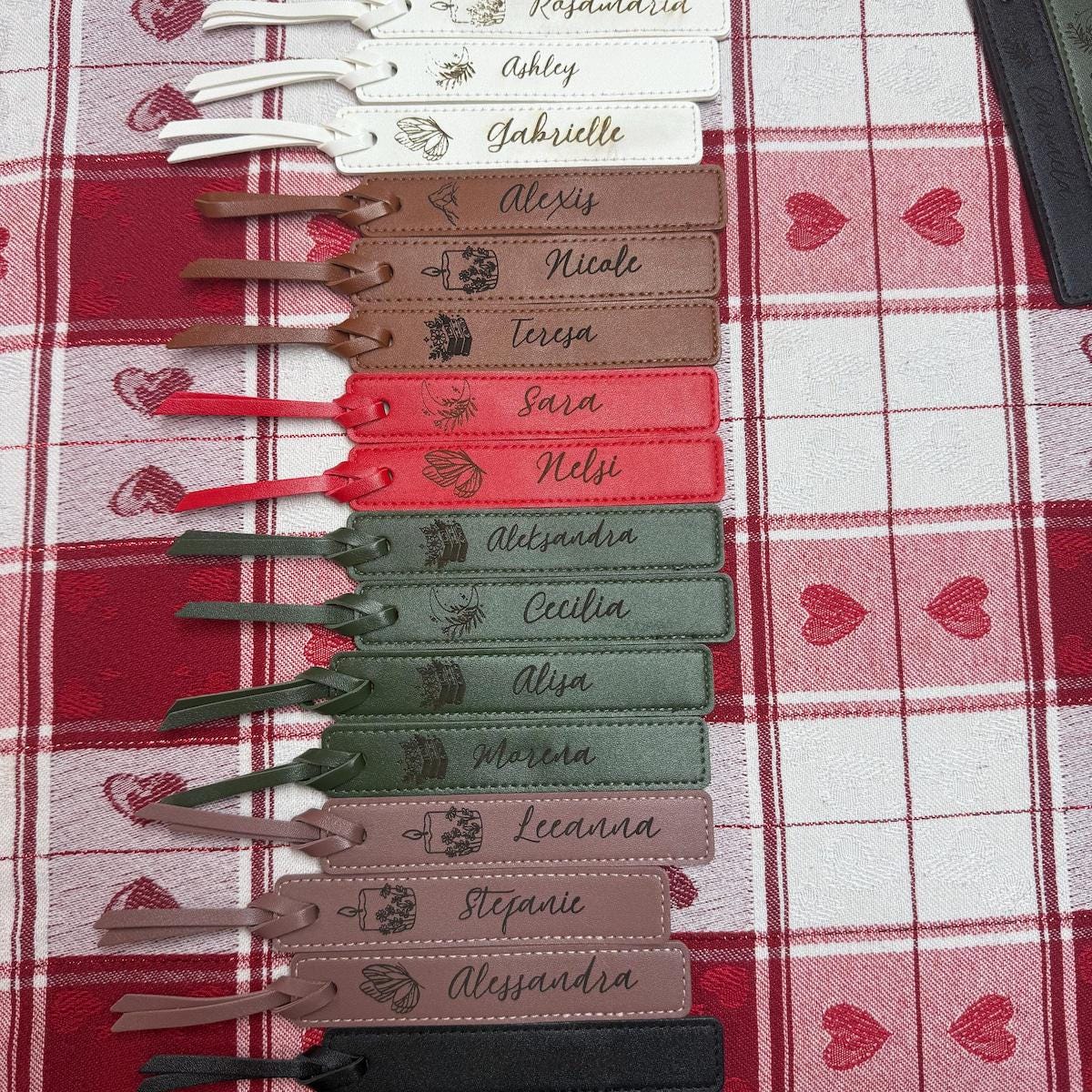 Custom Leather Bookmark with Custom design & Name