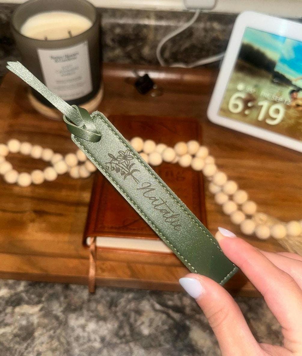 Personalized Leather Bookmark – Custom Laser Engraved Gift