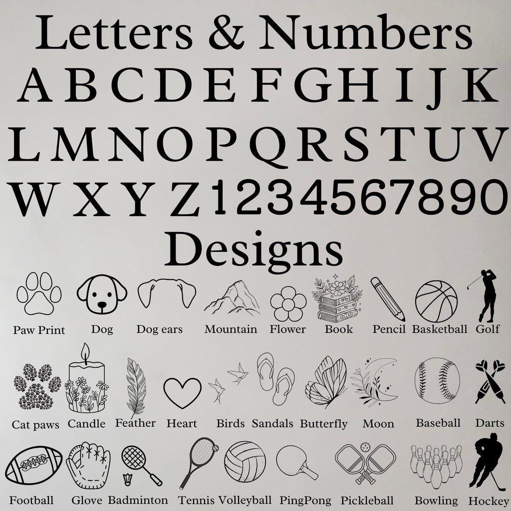 Personalized Leather Bookmark, Laser Engraved Sports Design, Custom Name