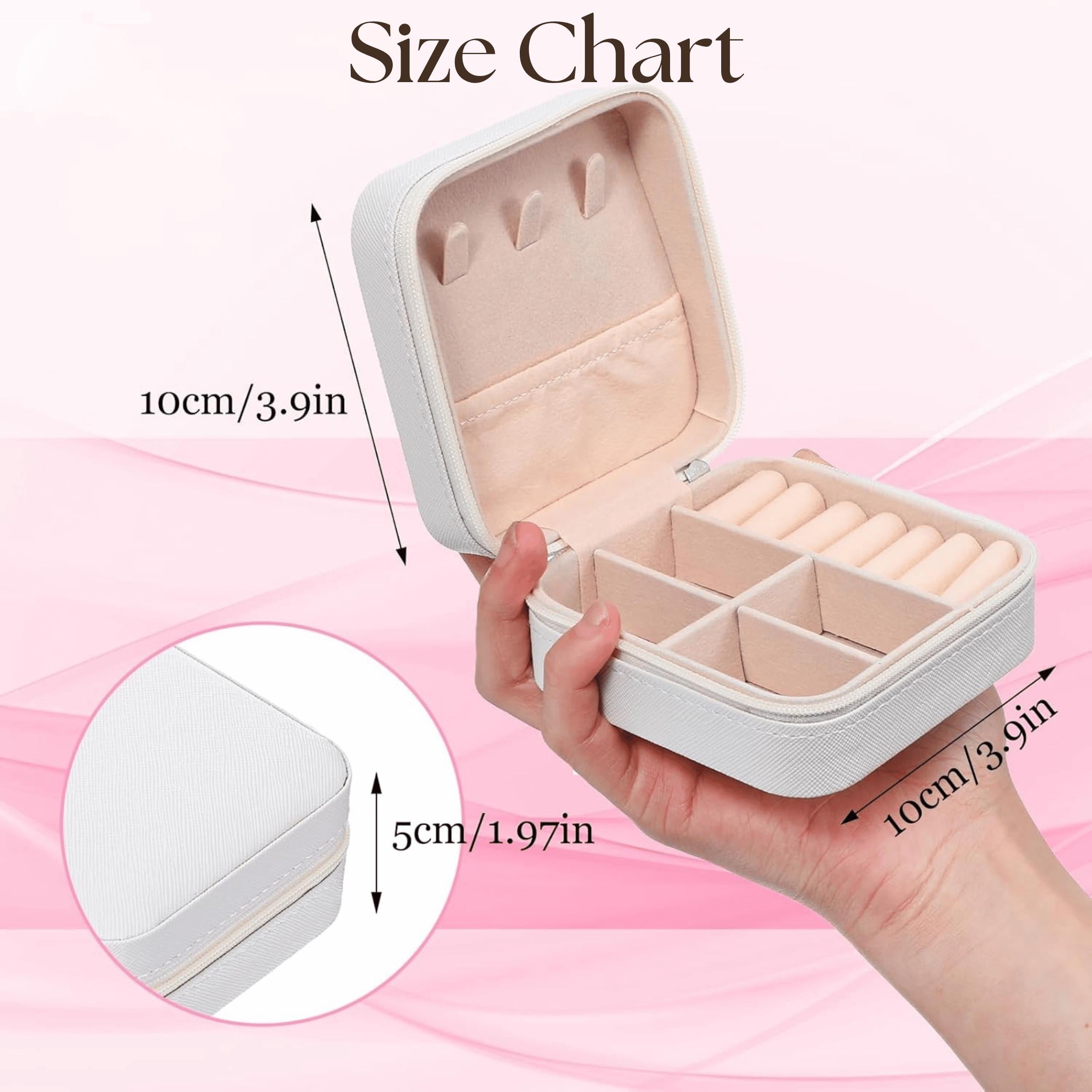 Personalized Travel Jewelry Box With Birth Flower Engraved