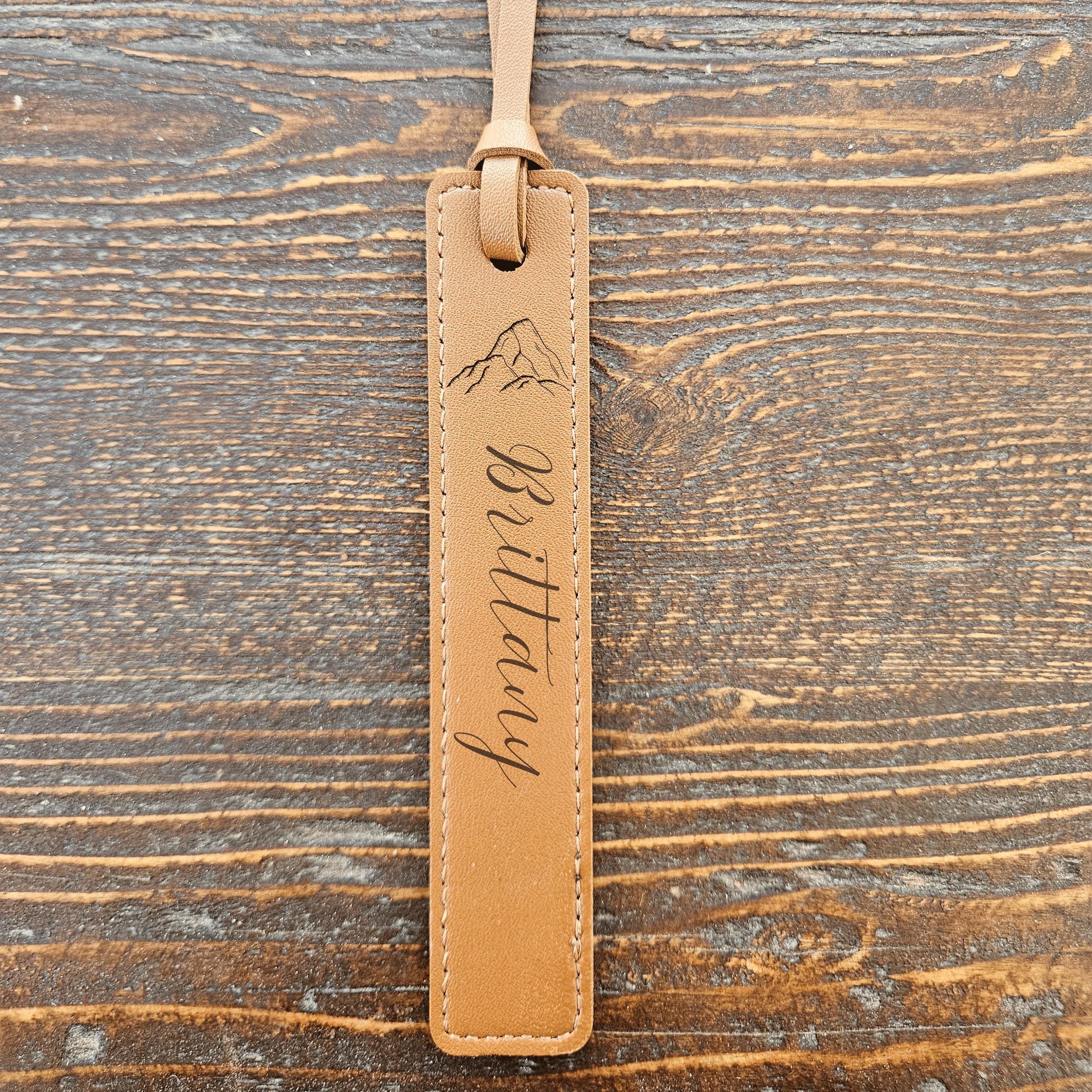 Personalized Leather Bookmark – Custom Laser Engraved Gift